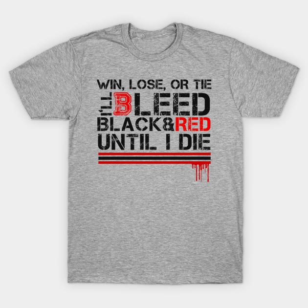 Bleed Black and Red T-Shirt by Andreeastore  